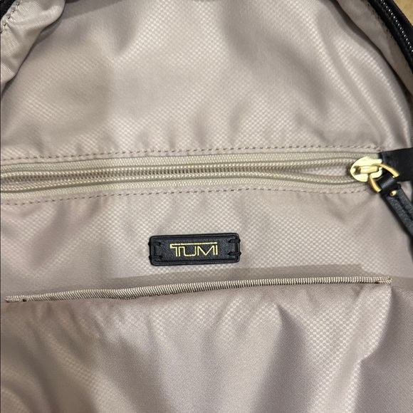 Tumi Women's Black Backpack with Gold Accents - Picture 4 of 6
